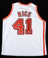 Glen Rice Signed Miami Heat White Jersey (JSA COA) 3×NBA All-Star Small Forward