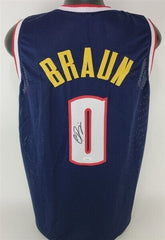 Christian Braun Signed Denver Nuggets Jersey (JSA COA) Ex Kansas Jayhawk Guard