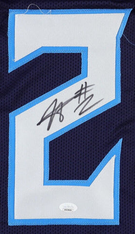 Tyjae Spears Signed Tennessee Titans Jersey (JSA) 3rd Round Pck/ New 2024 Number