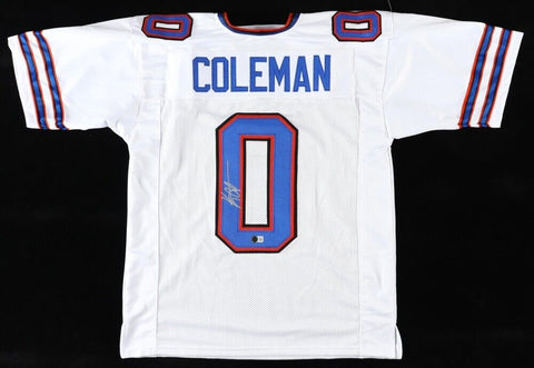 Keon Coleman Signed Buffalo Bills White Jersey (Beckett) 2024 2nd Rnd Pk/ FSU WR