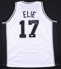 Mario Elie Signed San Antonio Spurs Jersey (JSA COA) 3×NBA Champion (94, 95, 99)