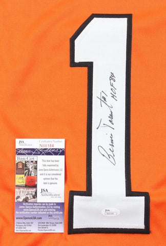 Bernie Parent Signed Philadelphia Flyers Jersey Stat "HOF 1984" (JSA COA) Goalie