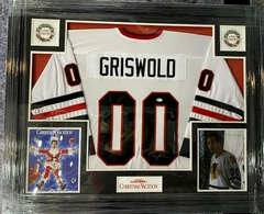 Chevy Chase Signed Framed 35x43 Christmas Vacation Clark Griswold Chicago Jersey