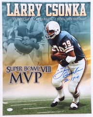 Larry Csonka Signed Miami Dolphins 35"x43" Framed Jersey (Beckett) 5xPro Bowl RB