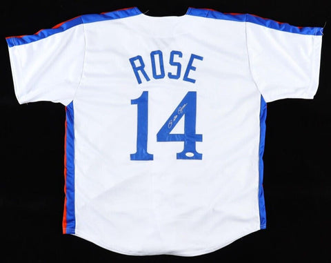 Pete Rose Signed Montreal Expos Jersey (JSA COA) MLB's All-Time Hit Leader/ 4256