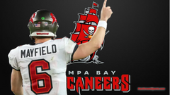 Baker Mayfield Signed Tampa Bay Buccaneers 35x43 Framed Jersey (JSA COA Bucs QB