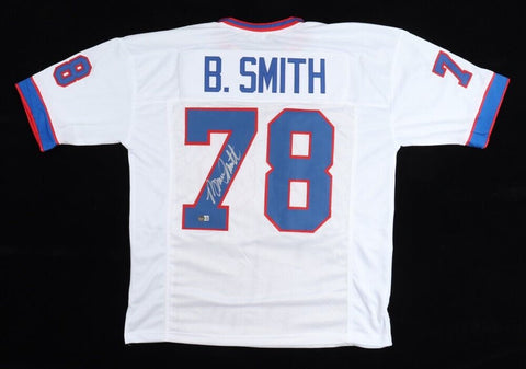 Bruce Smith Signed Buffalo Bills Jersey (Beckett) NFL All-Time Sack Leader w/200