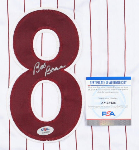 Bob Boone Signed Philadelphia Phillies Pinstriped Jersey (PSA COA) 1980 Champion