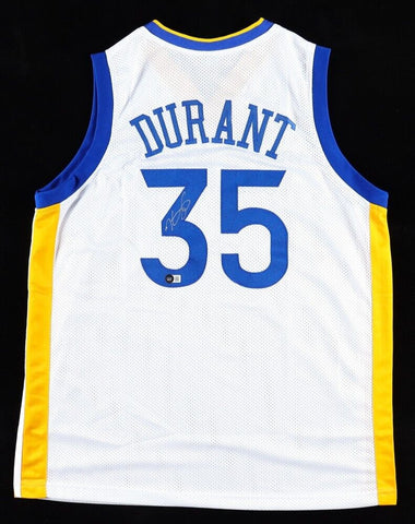 Kevin Durant Signed Golden State Warriors Jersey (Beckett) NBA Champ 2017 & 2018
