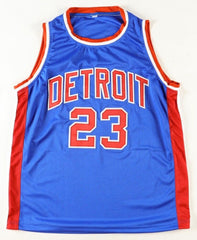 Mark Aguirre Signed Detroit Pistons Jersey Inscribed "2xNBA Champ" (Beckett)