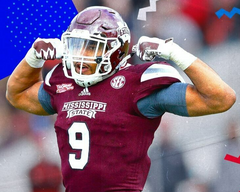 Montez Sweat Signed Mississippi State Bulldogs Speed Mini Helmet (Beckett) D.E.