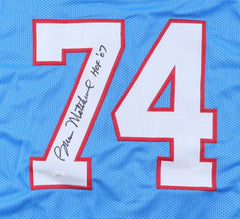 Bruce Matthews Signed Houston Oilers Jersey (JSA) 14×Pro Bowl O-Line (1988–2001)