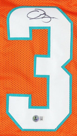 Odell Beckham Jr. Signed Miami Dolphins Orange Jersey (Beckett) 3×Pro Bowl W.R