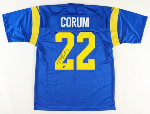 Blake Corum Signed Los Angeles Rams Jersey (Beckett) 3rd Round Pck/ Michigan R.B