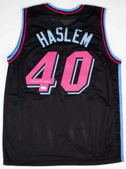 Udonis Haslem Signed Miami Heat / Miami Vice Jersey (Beckett) 3×NBA Champion