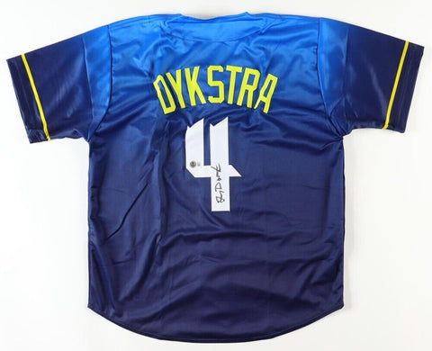 Lenny Dykstra Signed Philadelphia Phillies City Connect Custom Jersey (Beckett)