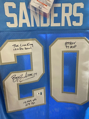 Barry Sanders Autographed Jersey (GA)