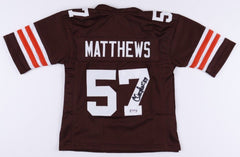 Clay Matthews Jr. Signed Cleveland Brown Kids Jersey (PSA COA) 4xPro Bowl L.B.