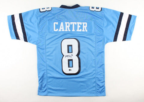 Michael Carter Signed North Carolina Tar Heels Jersey (Beckett COA) N.Y. Jets RB