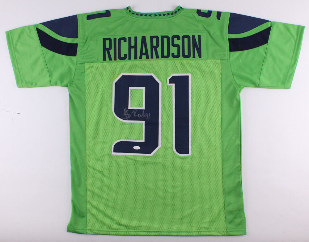 Sheldon Richardson Signed Seattle Seahawks Color Rush Green Jersey (JS –