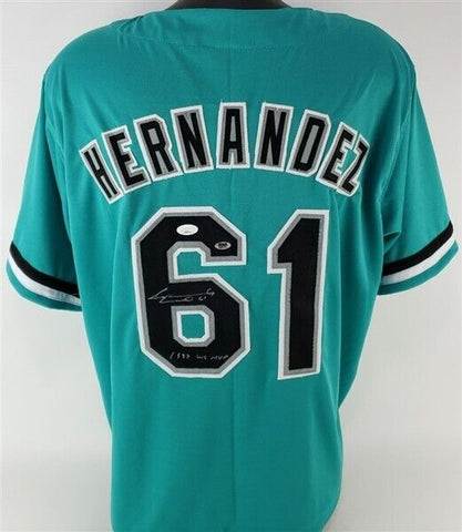 Livan Hernandez Signed 1997 World Series Baseball Inscribed 99 WS MVP  (JSA)