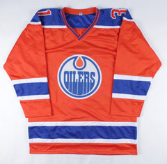 Grant Fuhr Signed Edmonton Oiler Jersey (JSA COA) 5xStanley Cup Champ Goaltender
