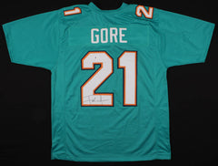 Frank Gore Signed Miami Dolphins Teal Jersey (Beckett COA) 5×Pro Bowl R.B