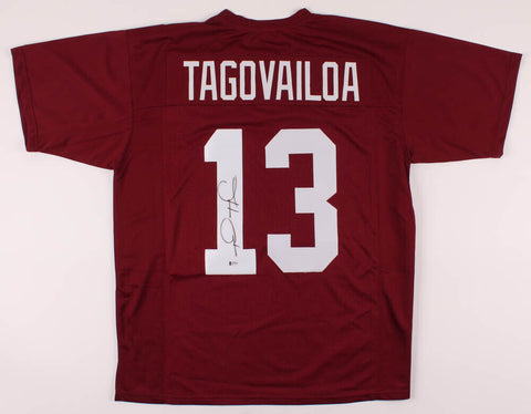 Tua Tagovailoa Signed Alabama Crimson Tide Jersey (Beckett Holo) 2020 #5 Pick QB