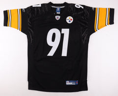 Aaron Smith Signed Pittsburgh Steelers Reebok NFL Style Jersey (JSA COA)