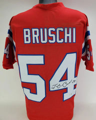 Tedy Bruschi Signed New England Patriots Jersey (Beckett) 3×Super Bowl Champions