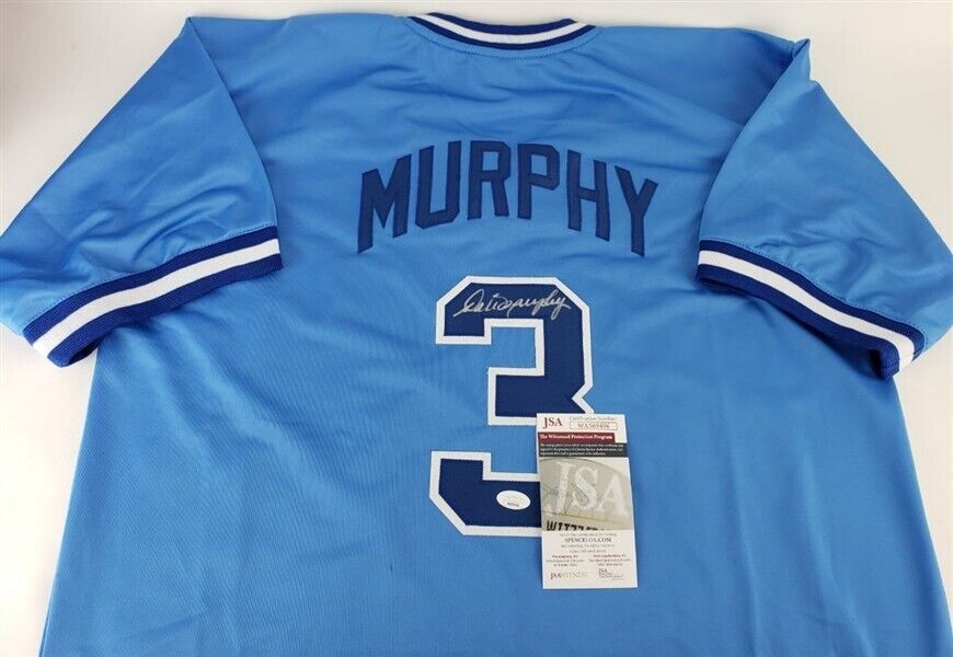 Dale Murphy Autographed Blue Atlanta Braves Jersey - Beautifully