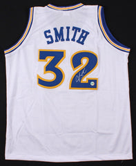 Joe Smith Signed Golden State Warriors Jersey (Fiterman Sports Holo)  1995-2011