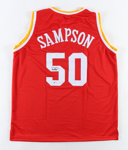 Ralph Sampson Signed Houston Rockets Red Jersey  (Beckett Hologram) HOF 2012
