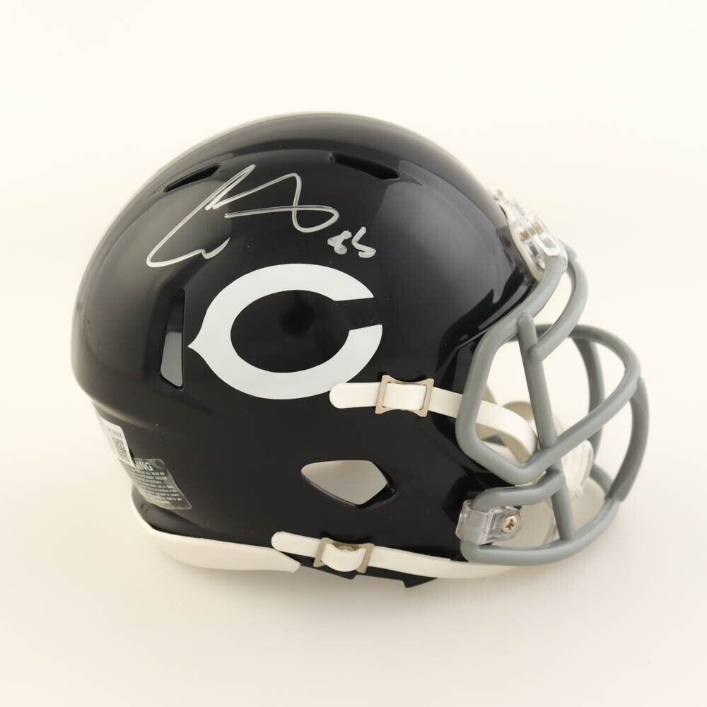 Cole Kmet Signed Bears Throwback Mini Helmet (Beckett COA) Chicago 1st Rnd Pick
