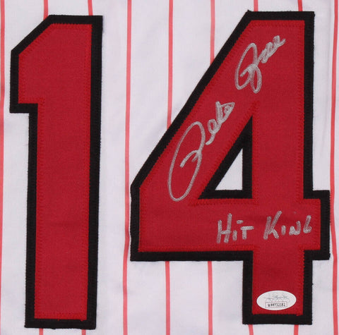 Pete Rose Signed Cincinnati Reds Jersey (JSA COA) MLBs All Time Hit King w/4256