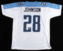 Chris Johnson Signed Tennessee Titans Jersey (Beckett COA) 3×Pro Bowl  R.B.