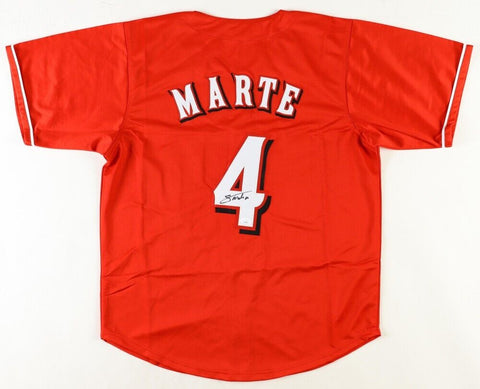 Noelvi Marte Signed Reds Jersey (JSA COA) 1990 Cincinnati's Latest Rookie Phenom