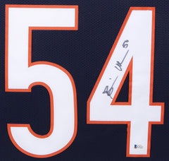Brian Urlacher Signed Chicago Bears 35x43 Framed Jersey (Beckett COA) 2018 HOF