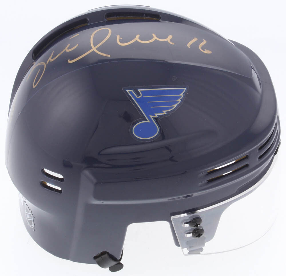 Brett Hull Signed St. Louis Blues Mini Helmet (Schwartz COA) 741 NHL Goals