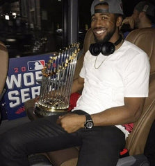 Dexter Fowler Signed 2016 World Series Baseball (Schwartz)Chicago Cub Outfielder
