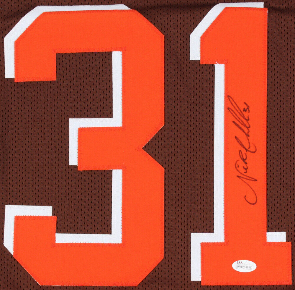 Framed Cleveland Browns Nick Chubb Autographed Signed Jersey Jsa