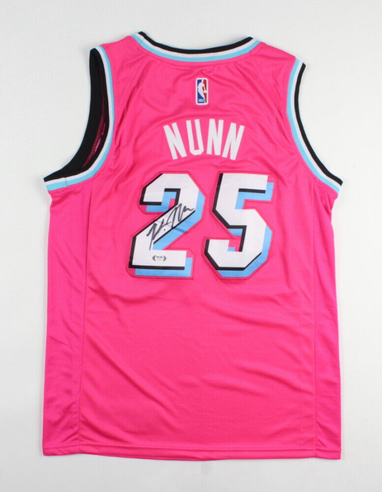 Kendrick Nunn Signed Heat Pink Miami Vice Style Jersey (PSA) –