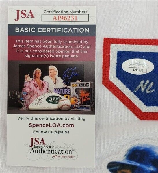 Dale Murphy Signed Atlanta Braves Photo Jersey Inscribed NL MVP 82 83 (JSA COA)