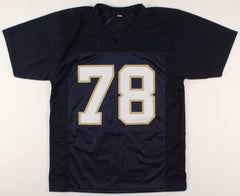 Ronnie Stanley Signed Notre Dame Fighting Irish Jersey (JSA) Ravens 1st Rnd Pck