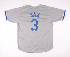 Steve Sax Signed Los Angeles Dodgers Jersey (JSA COA) 1982 Rookie of the Year 2B