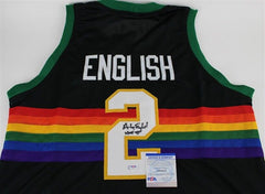 Alex English Signed Denver Nuggets Jersey (PSA COA) 8xNBA All-Star   (1982–1989)