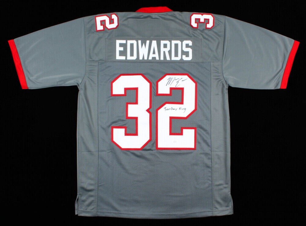 Mike Edwards Signed Tampa Bay Buccaneers Jersey Inscibd Turn Over