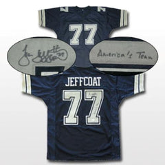 Jim Jeffcoat Signed Cowboys Throwback Jersey Inscribed "America's Team" JSA Holo