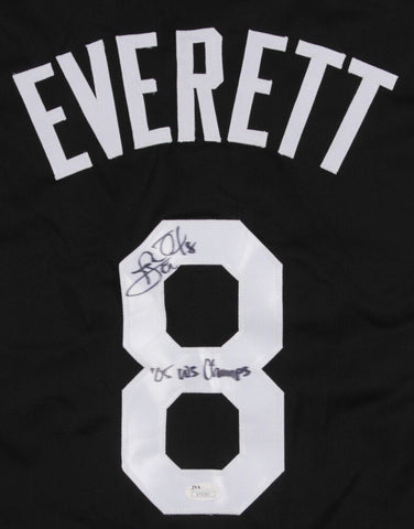 Carl Everett Signed Chicago White Sox Jersey Inscribed "'05 WS Champs" (JSA COA)