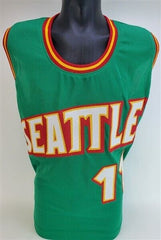 Detlef Schrempf Signed Seattle Supersonics Green Jersey (Beckett) 3xAll Star Fwd